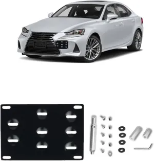Teng Auto Front Tow Hook License Plate Bracket for Lexus CT200h is is-F GS RC RX LS Black