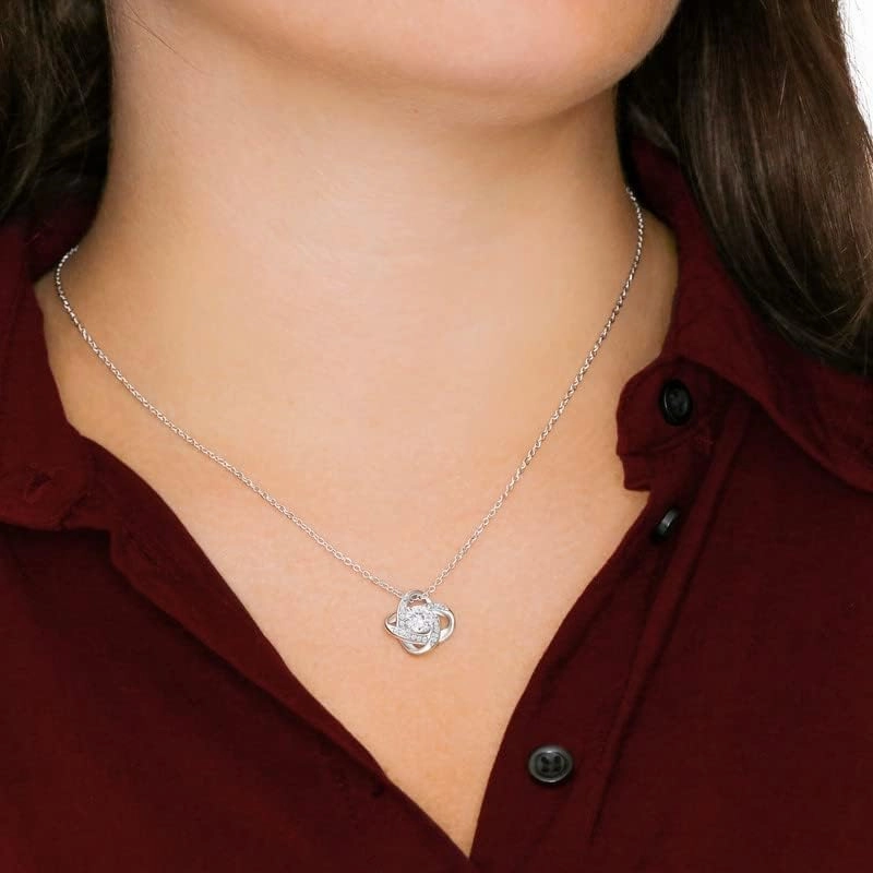 Tennis Mom Necklace Silver Plated Love Knot Standard - You Have Been There Every Step - Sport Athlete Meaningful Mother's Day Appreciation