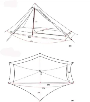 Tent Outdoor 2 Person Ultralight Camping Tent 3 Season Professional Rodless Tent (Color : E) (E One Size)
