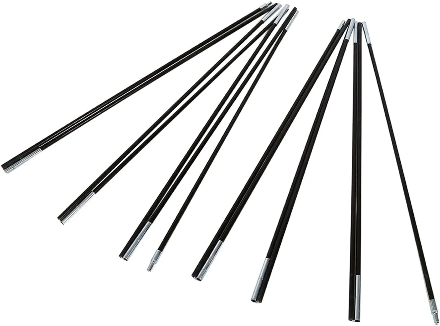 Tent Poles, Replacement Tent Poles Fiberglass Double Tent Pole Support Frames Kit Replacement Tent Poles Outdoor Tent Bar Tent Building Supporting Rod for Tarp, Tent, Awning,