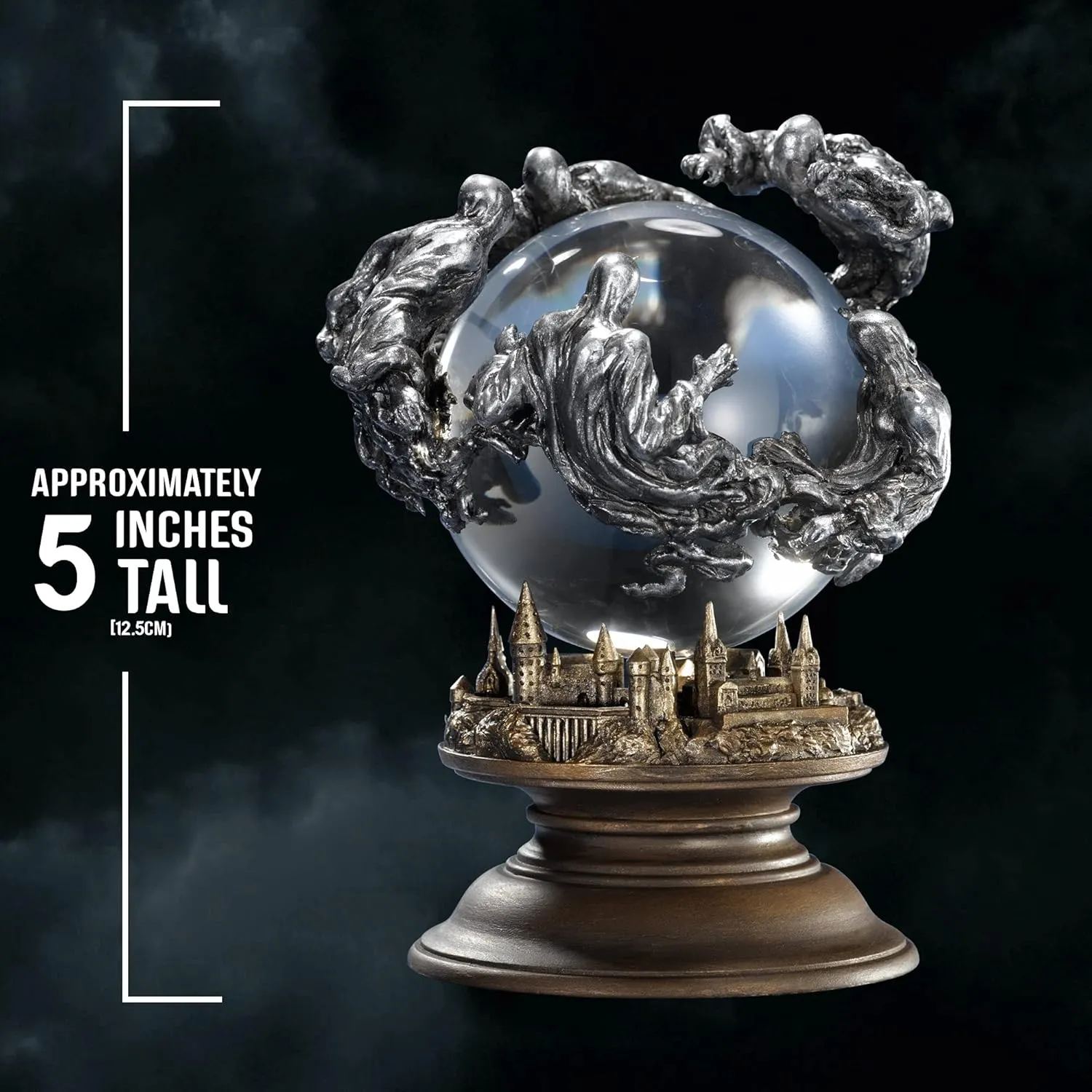 The Noble Collection Harry Potter Dementors Crystal Ball - 5in (12.5cm) Pewter Dementors Around Hogwarts Castle - Officially Licensed Film Set Movie Props Gifts