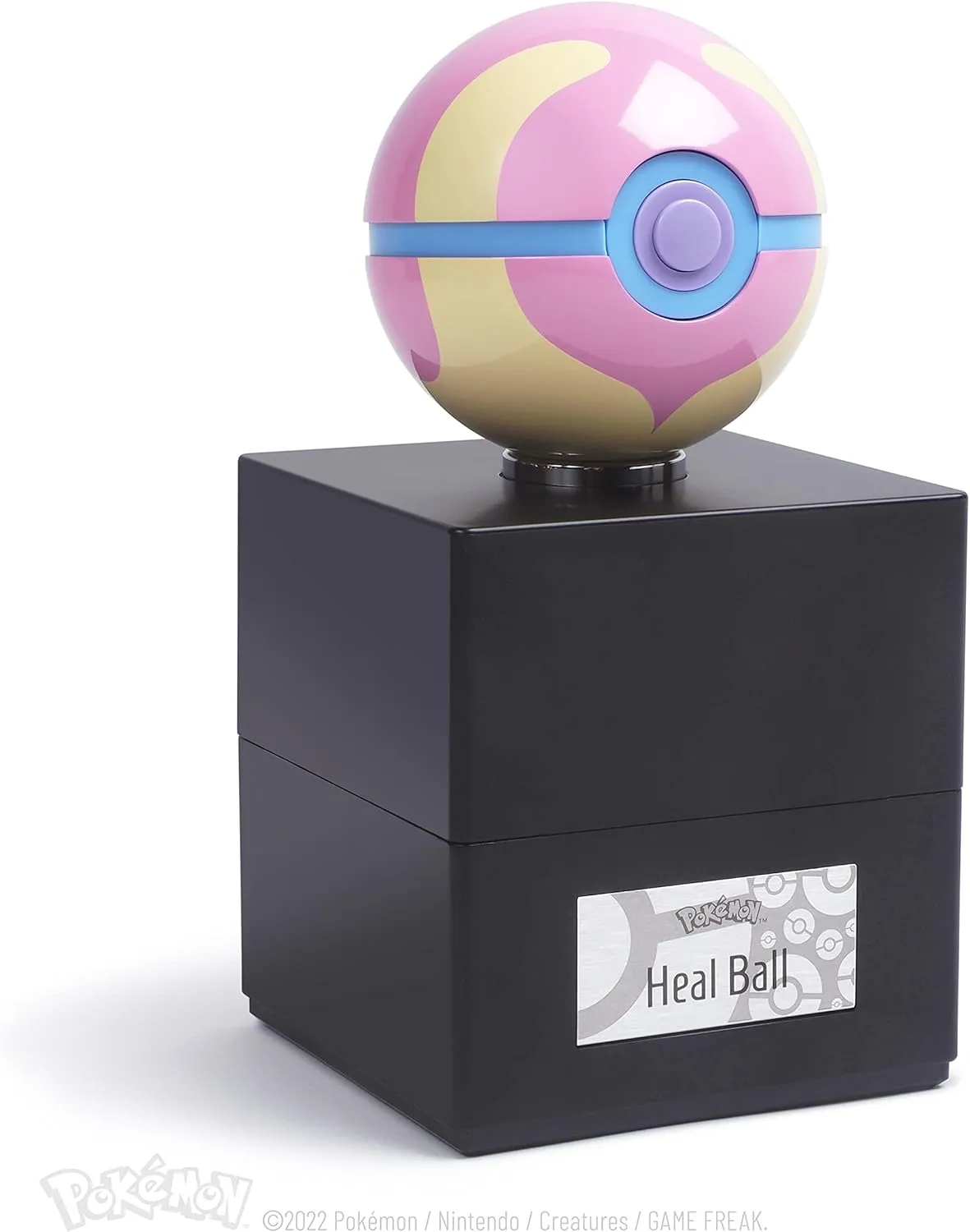 The Wand Company Original Poké Ball Authentic Replica - Realistic, Electronic, Die-Cast Poké Ball with Display Case Light Features – Officially Licensed by Pokémon