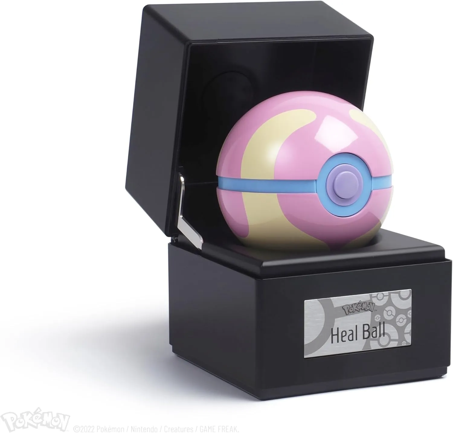 The Wand Company Original Poké Ball Authentic Replica - Realistic, Electronic, Die-Cast Poké Ball with Display Case Light Features – Officially Licensed by Pokémon