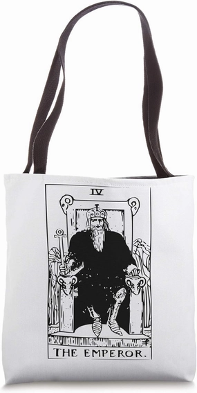 The Emperor Vintage Tarot Card Inspired Tote Bag