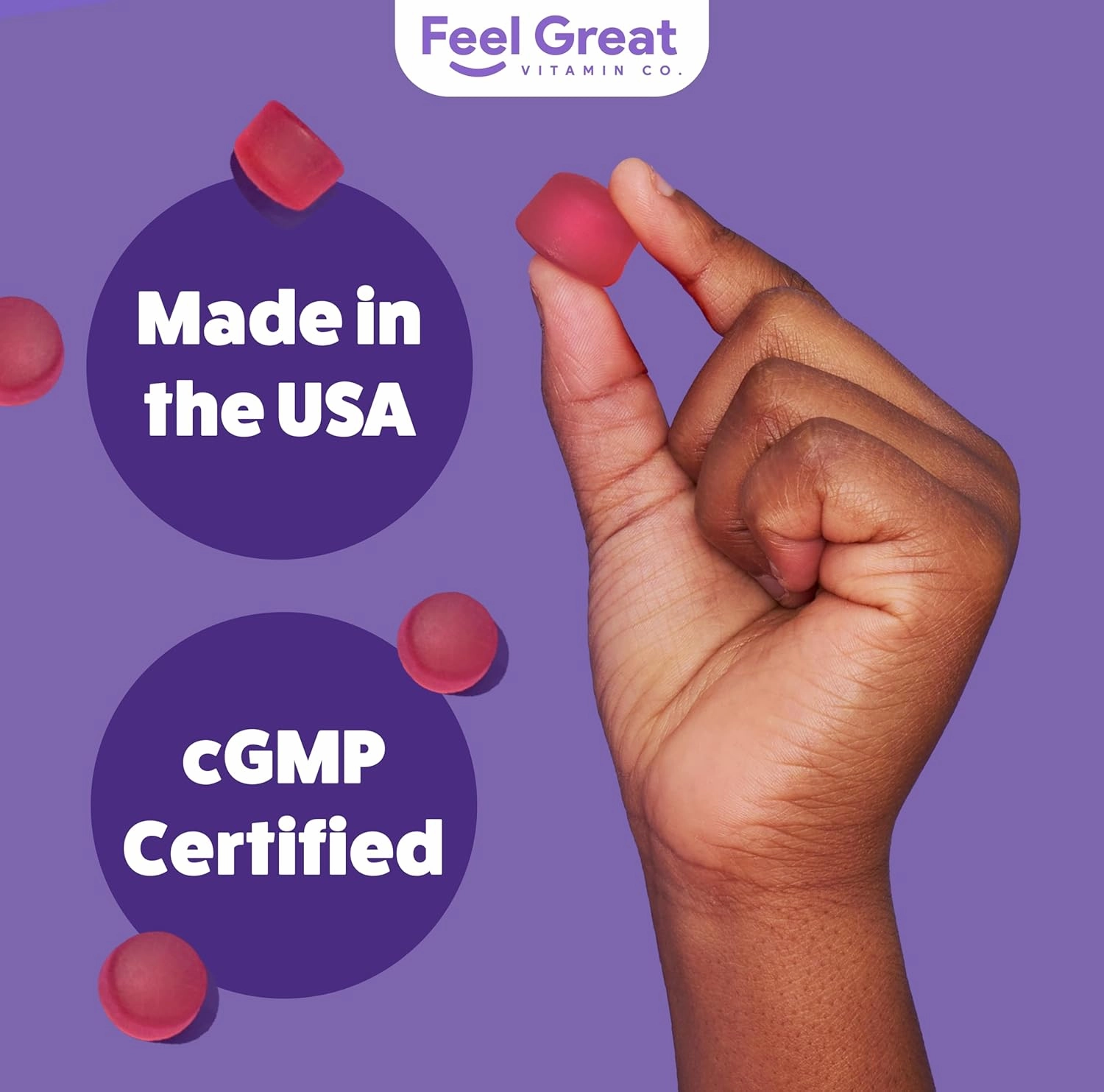 The Feel Great Vitamin Company Fiber Gummies for Kids for Digestive Support | Constipation Relief for Kids | Fruity Flavored Chewable Fiber Gummies | Vegetarian Supplements | 60 Day Supply