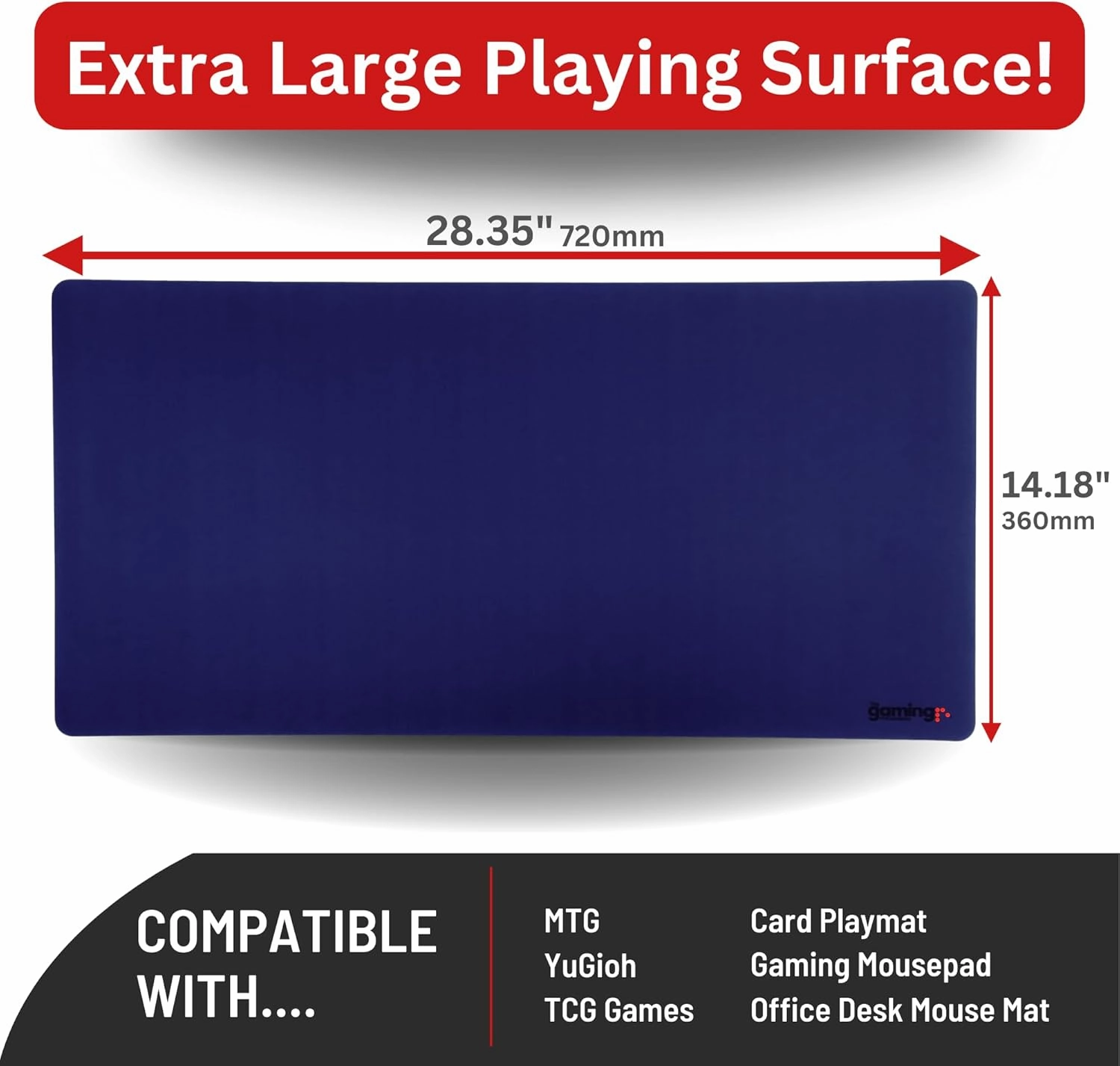 The Gaming Mat Company Single Player MTG Playmat & Mouse Pad – 28" x 14" Blue Gaming Mouse Pad Compatible with Magic: The Gathering playmats, MTG Cards, TCG Gaming mat