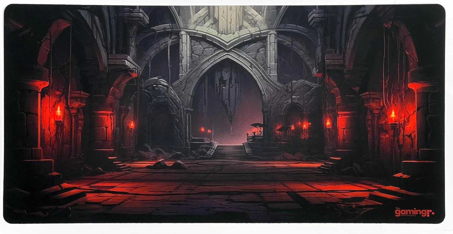 The Gaming Mat Company Single Player MTG Playmat & Mouse Pad – 28" x 14" Dungeon Gaming Mouse Pad Compatible with Magic: The Gathering playmats, MTG Cards, TCG Gaming mat