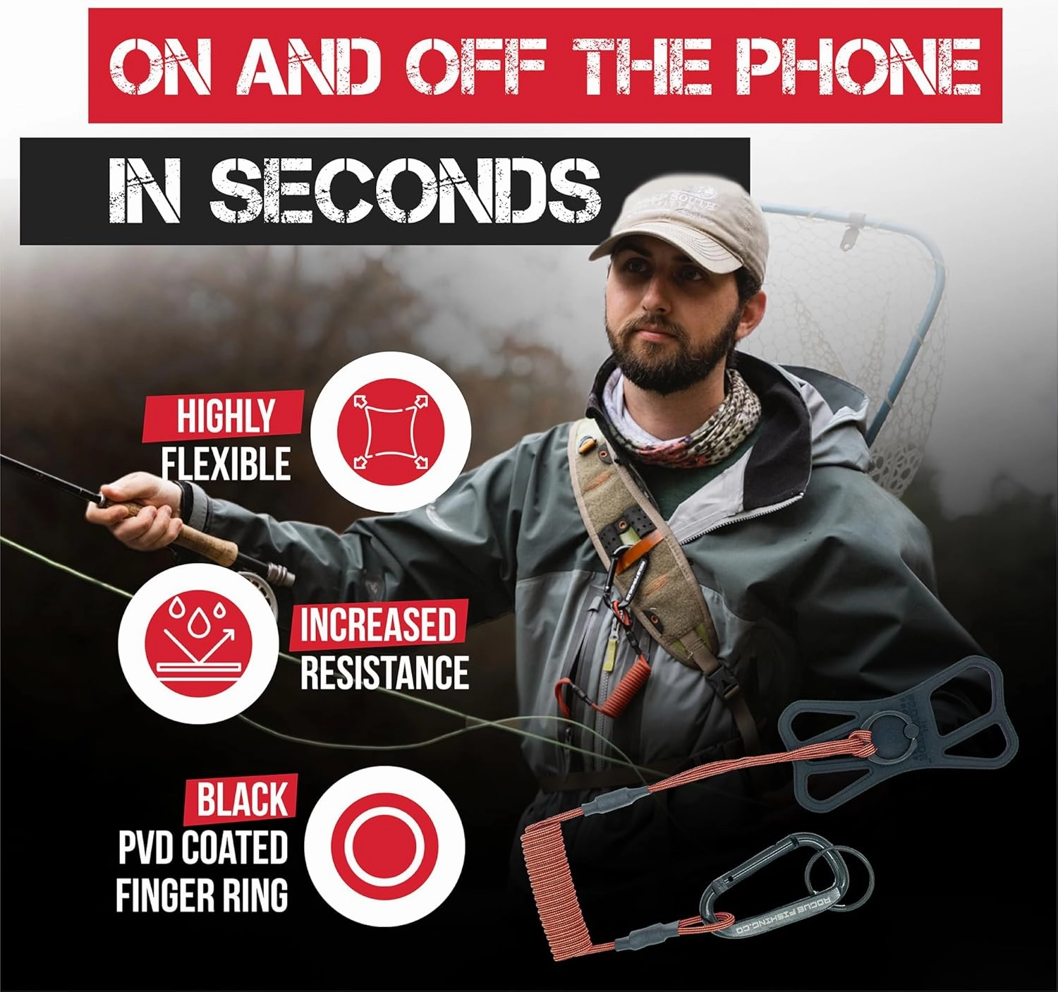 The Protector | Phone TetherENSURE - Safe for Hiking, Boating & Kayaking