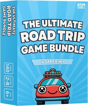 The Ultimate Road Trip Game Bundle, a 4-in-1 Car Game for Kids and Adults, Filled with Must-Have Travel Activities and Road Trip Activities