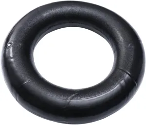 Thickened Inflatable Rubber Swim Ring Adult Float Aid Ring for Pool Beach Lake 80cm Diameter Black Random