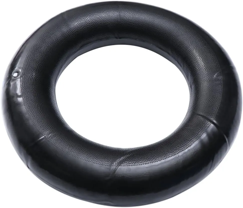 Thickened Inflatable Rubber Swim Ring Adult Float Aid Ring for Pool Beach Lake 80cm Diameter Black Random