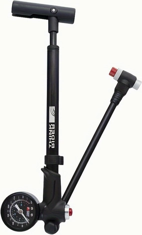 ThinkRider Shock Pump for Mountain Bike, High Pressure 350 Psi for Front Fork and Rear Bicycle Suspension Air Pump with Gauge Fits Schrader & Presta Tire Valve