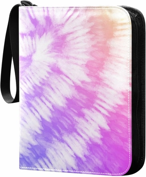 Tie Dye Colorful-watercolor Trading Card Protectors Holder Collectible Album for Sports Card Collection Storage 400 pockets Game Card Binder