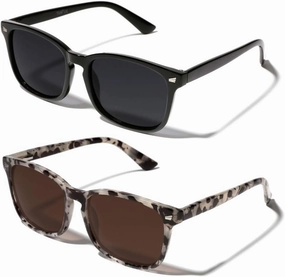 TIJN Polarized Sunglasses for Womens and Mens,Classic Square Frames Shades for UV Protection, Stylish and Trendy Sunnies