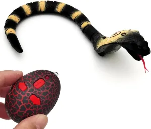 Tipmant Realistic Remote Control Snake RC Cobra Animal Toy Crawling Electric Electronic Battery Powered Honored for Kids Cat Halloween Christmas Prank Toys Birthday Gifts (Grey)