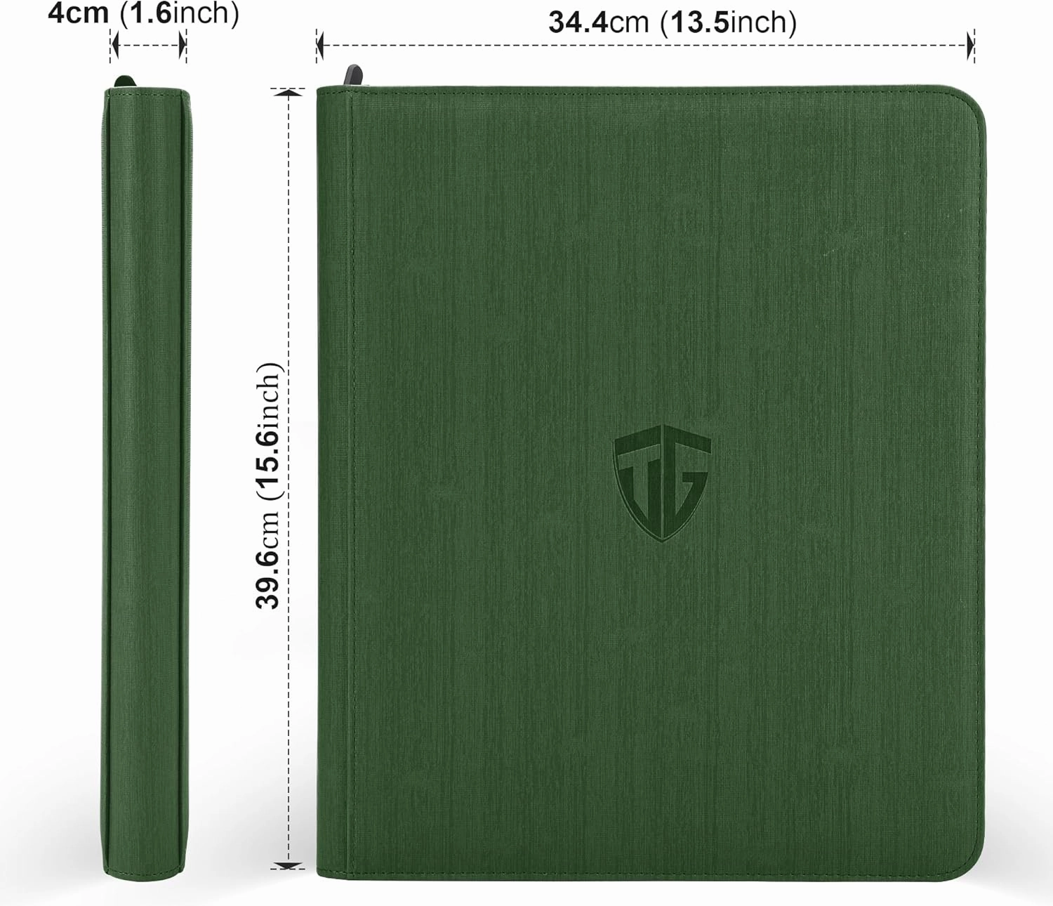 Toploader Binder,Holds 216 Toploaders,9 Pocket Top Loader Binder with Sleeves for 3"x4" Rigid Toploaders Hard Cases,Top loader Binders for TCG, MTG Card Binder, Trading Cards Binder (Dark Green)