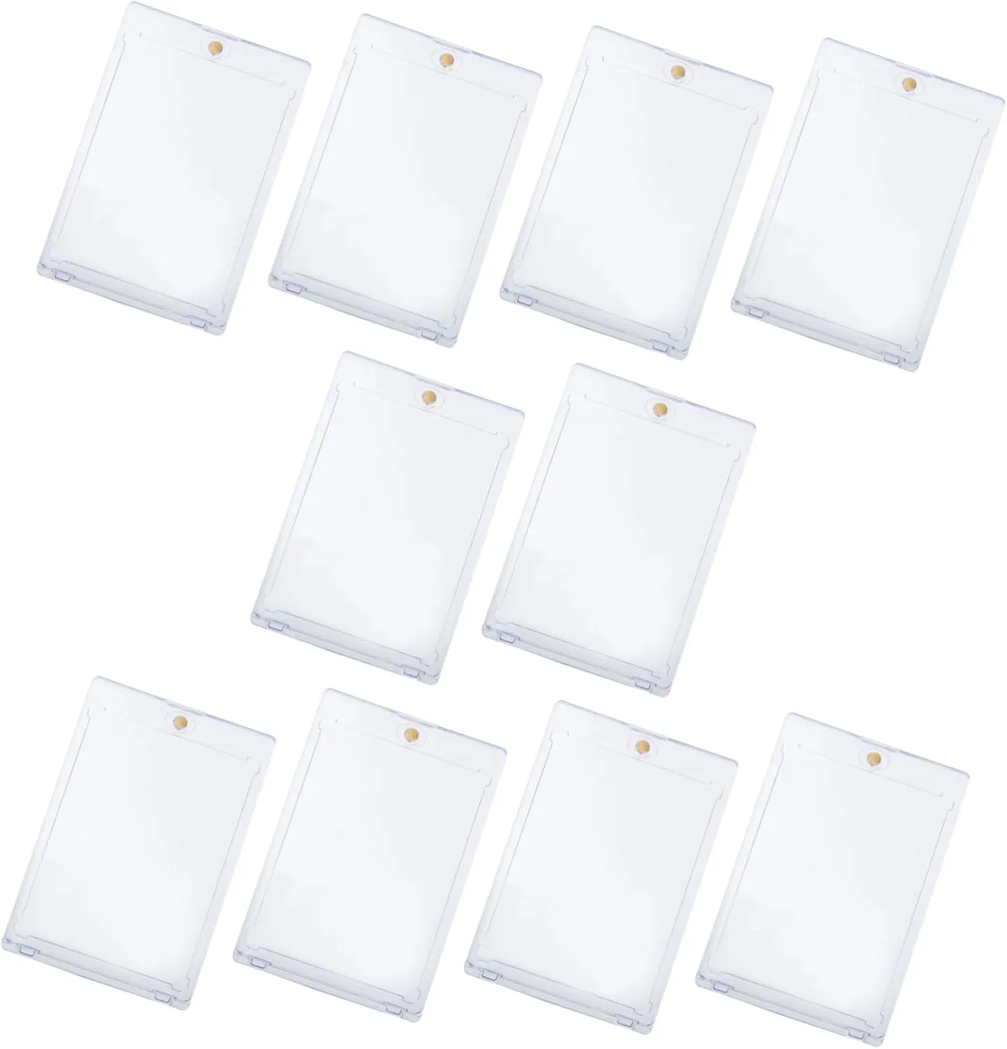 Totority 10Pcs Game Card Holder Magnetic Case Transparent Organizer Playing Card Protector with Design and Easy Open Feature
