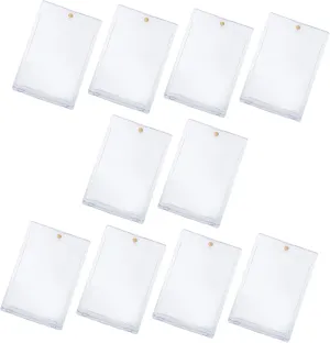 Totority 10Pcs Game Card Holder Magnetic Case Transparent Organizer Playing Card Protector with Design and Easy Open Feature