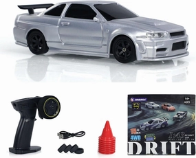 TOUCAN RC HOBBY RTR Remote Control Race Car with Gyro 1/43 Drift Car 4WD Traffic Cones Mini Toy for Boys