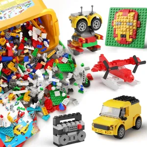 Toy Building Blocks Sets for Toddlers 4 5 6 7 8  Years Old Boys & Girls, STEM Building Education Kids Gift Toys, Compatible Building Bricks Set 733 Pieces, with Storage Box and Baseplate