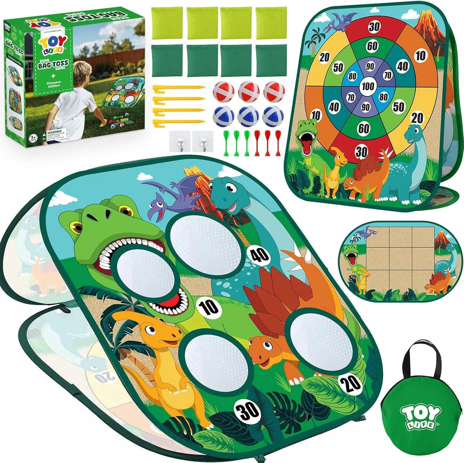 TOY Life Bean Bags Toss Carnival Games, Toddler Outdoor Toys for Kids Ages 4-8, Cornhole, Outside Toys for Toddlers, Indoor Lawn Backyard Yard Games Birthday Party Game, Gift for Boys
