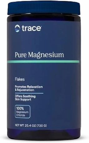 Trace Minerals Pure Magnesium Flakes - Relaxing Bath Soak to Support Rejuvenation & Healthy Sleep - for Soothing Bath & Foot Soak - Supports Healthy Skin - 44 oz