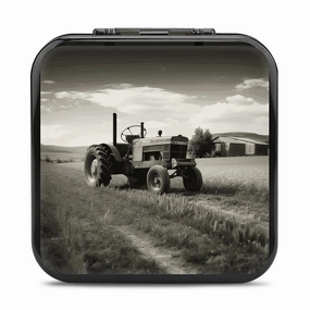 Tractor Agriculture Tranquil Switch Game Case Switch Game Holder Cartridge Case Storage 24 Games & 2 Micro Sd Card Slots, Travel Carry Cases, Portable Games Card Storage, Hard Shell, Buckle Closure