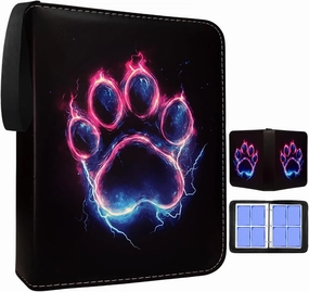 Trading Card Binder, 4 Pockets 400 Cards Holder with 50 Removable Sleeves Card Book Card Organizer for Game Cards Sports Cards Album Gifts for Card Collectors
