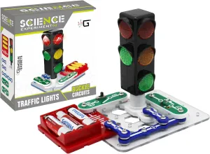 Traffic Light Toy for Kids Circuit Toy - Easy to Build STEM Kit for Kids Aged 3 . with Flashing Lights & Realistic Sounds, Perfect Educational Gift