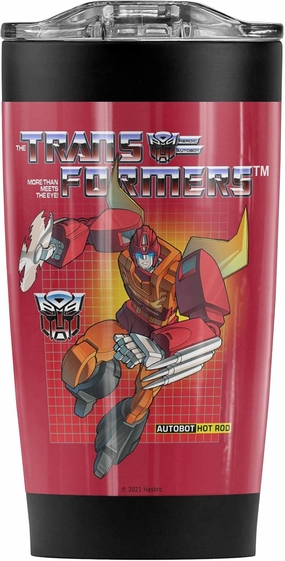 Transformers Hot Rod Stainless Steel Tumbler 20 oz Coffee Travel Mug/Cup, Vacuum Insulated & Double Wall with Leakproof Sliding Lid
