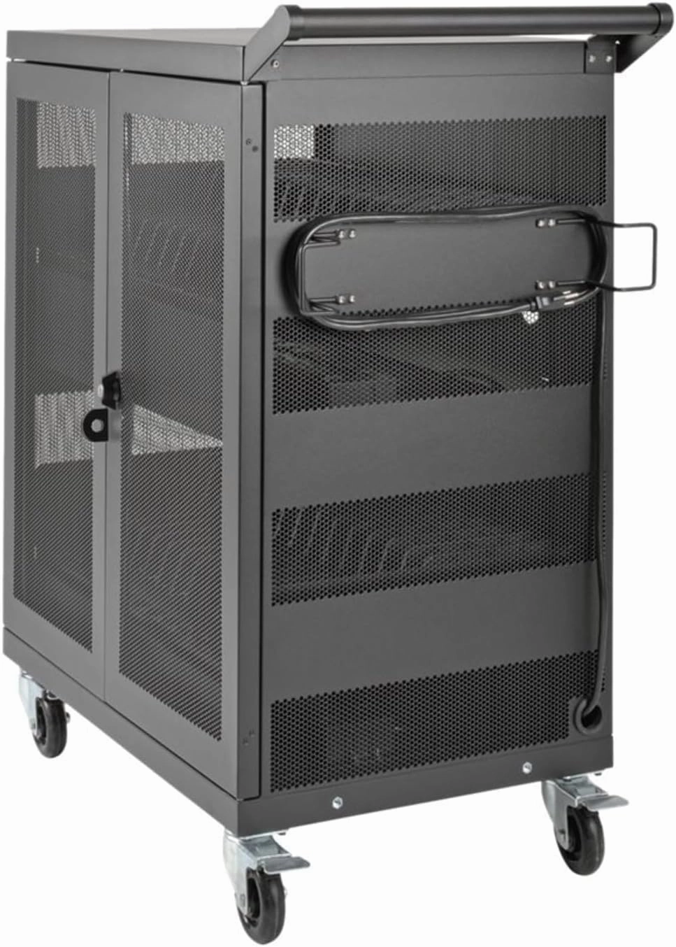 Tripp Lite 32-Port AC Charging Cart Storage Station for Chromebooks, Laptops & Tablets - Secures Devices in Locking, Vented, Wall-mountable Steel Cart - 2-Year Warranty (CSC32AC)