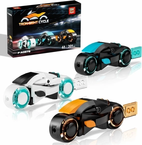 TRON Legacy Building Set - Light Cycle Collectible Toy Motorcycle Building Block Set for TRON Fans and Kids Age 3  (201 Pieces)