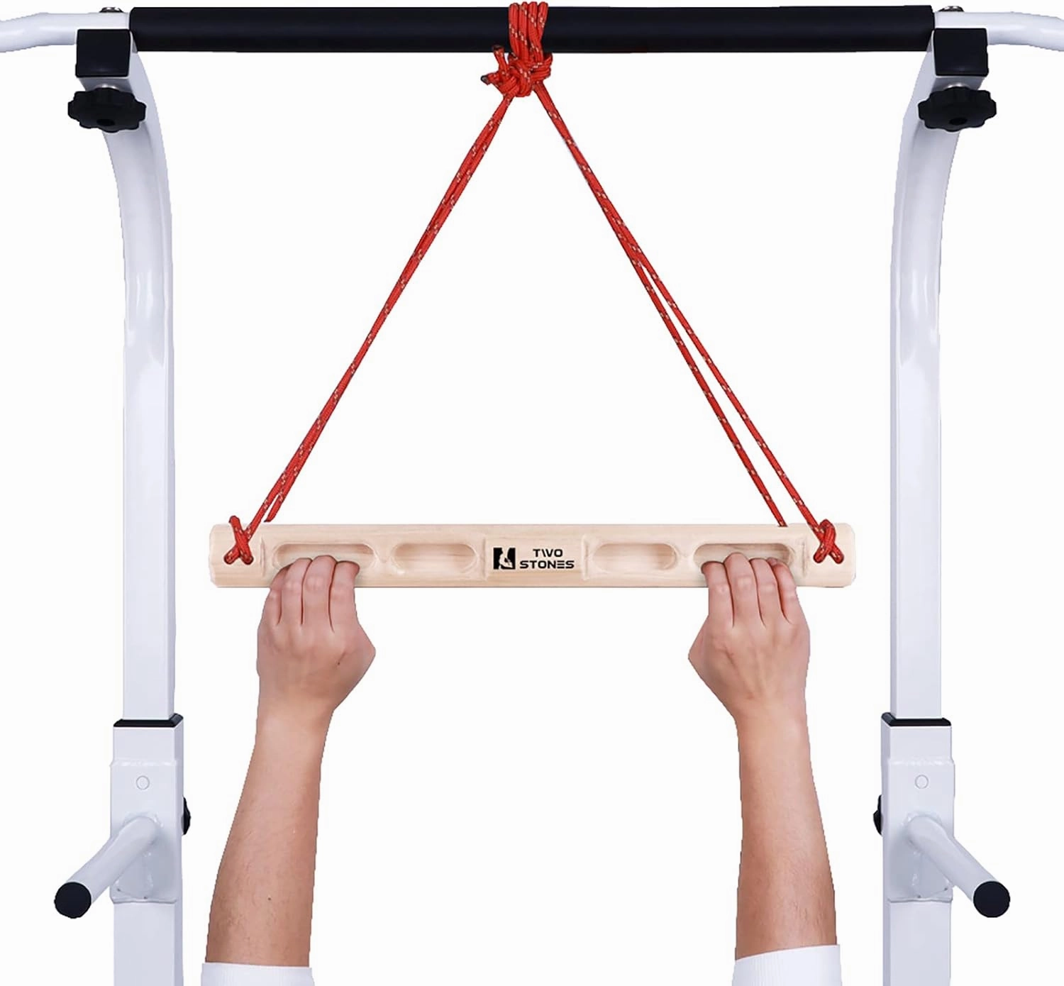 TWO STONES Portable Fingerboard as Rock Climbing Training Boards with Edges and Pockets, Portable Climbing Hangboard as Rock Climbing Finger Strengthener Training Indoor and Outdoor (CJ-HB2026)