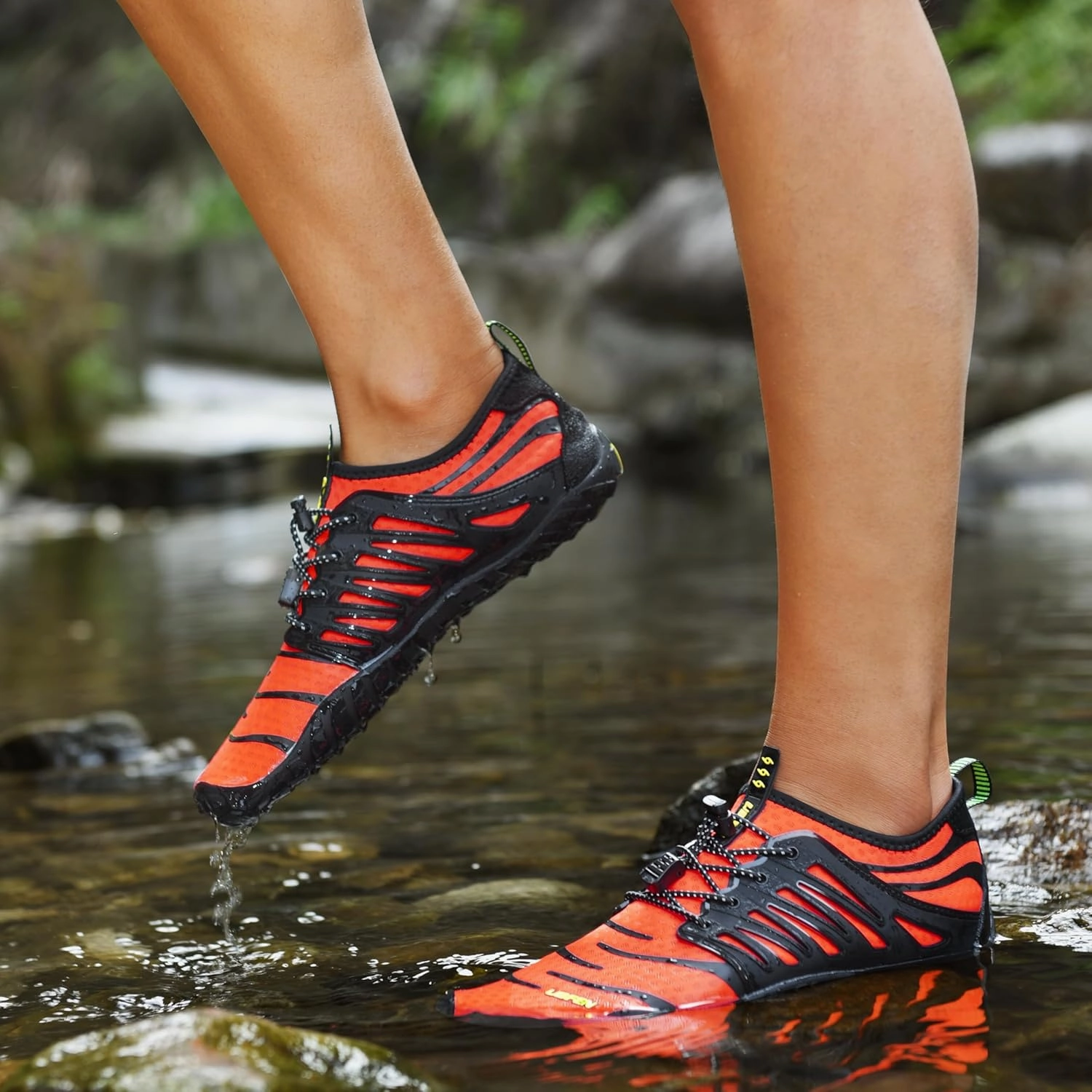 UBFEN Water Shoes Aqua Swim Shoes Mens Womens Beach Sports Quick Dry Barefoot for Boating Fishing Diving Surfing