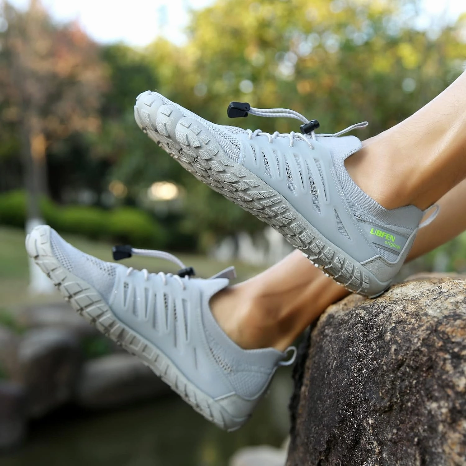 UBFEN Water Shoes Aqua Swim Shoes Mens Womens Beach Sports Quick Dry Barefoot for Boating Fishing Diving Surfing
