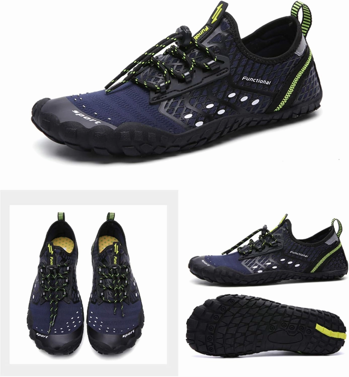 UBFEN Water Shoes Aqua Swim Shoes Mens Womens Beach Sports Quick Dry Barefoot for Boating Fishing Diving Surfing