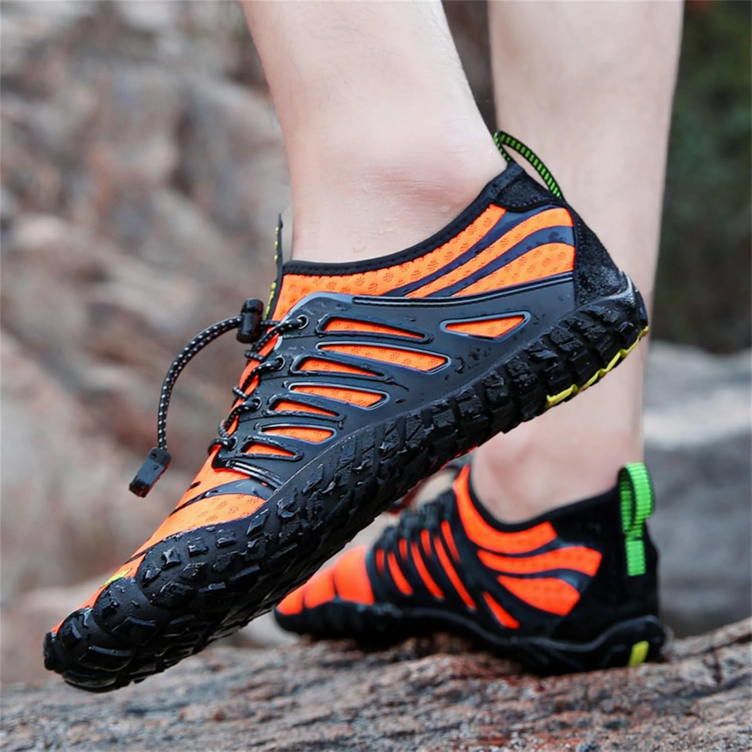 UBFEN Water Shoes Aqua Swim Shoes Mens Womens Beach Sports Quick Dry Barefoot for Boating Fishing Diving Surfing