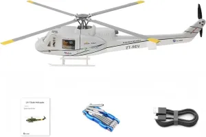 UH1-V4 Huey Remote Control Helicopter for Adults, 470-Class 2.4G 6CH RC Military Helicopter, with GPS and H1 Flight Control, 20  Minute Flight Time (PNP Version)