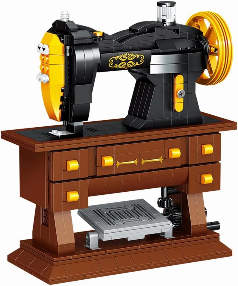 Ulanlan Home Decoration, Adult Building Set, Sewing Machine Building Kit, Mini Blocks Building Blocks Toy Set, Best Gift for Adult, Teens 633PCS