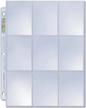 Ultra PRO Platinum Series 9-Pocket Pages (50 ct.) - Card Sleeves Binder Sheets for Trading, Sports, and Gaming Cards - Archival Safe