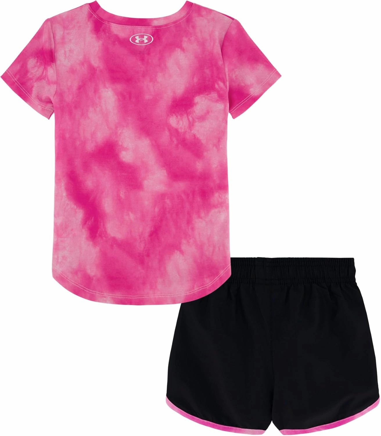 Under Armour Girls Girls Short Sleeve Shirt and Shorts Set, Durable Stretch and Lightweight