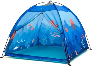 Undersea World Kids Play Tent Undersea World Tent for Kids, Kids Play Tent Foldable Pop Up Kids Tent Indoor Outdoor Party Undersea World Playhouse Tent Toy for Boys Girls-47 * 47 * 41 (Blue)
