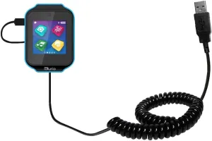 Unique Gomadic Coiled USB Charge and Data Sync Cable Compatible with KD Interactive Kurio Watch - Charging and HotSync Functions with one Cable. Built with TipExchange