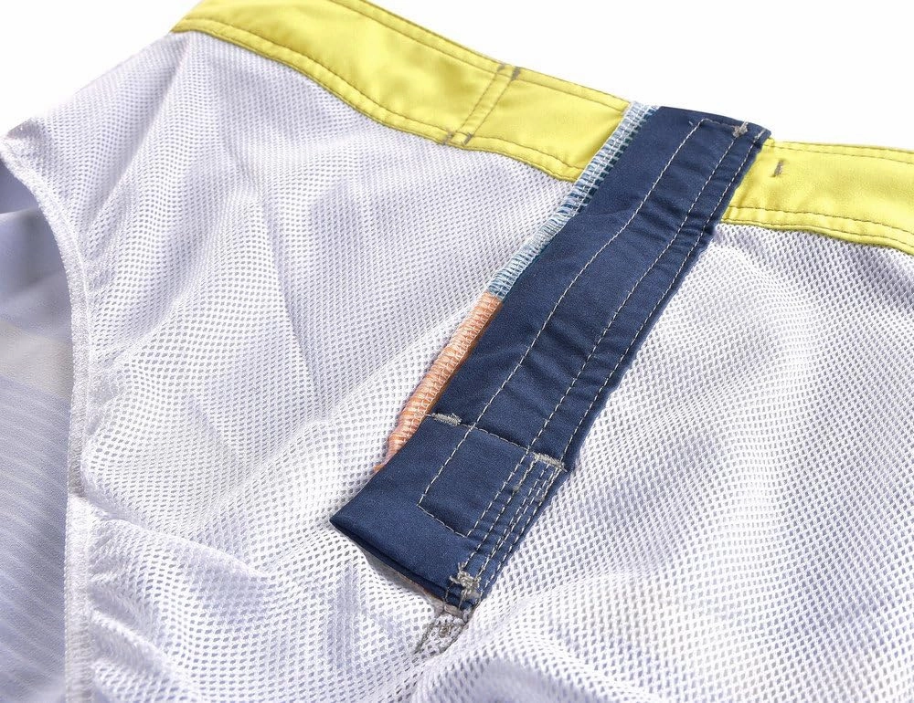 unitop Men's Bathing Board Trunks Beach Shorts Holiday Hawaiian Colorful Striped