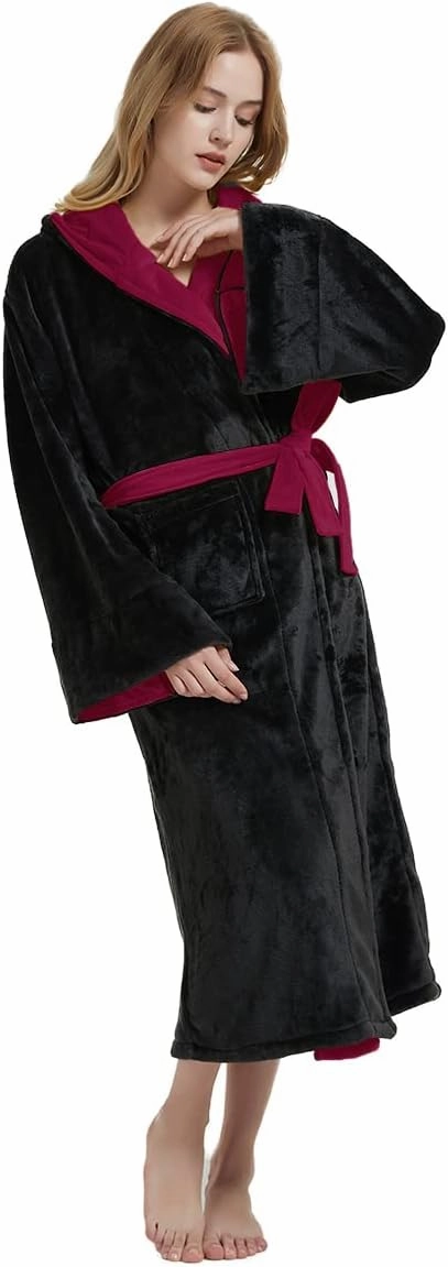 Unpifolov Men Women Flannel Bathrobe Four College Styles Magic Robe Couple Nightgown Witch Cosplay Magical Hooded Cloak