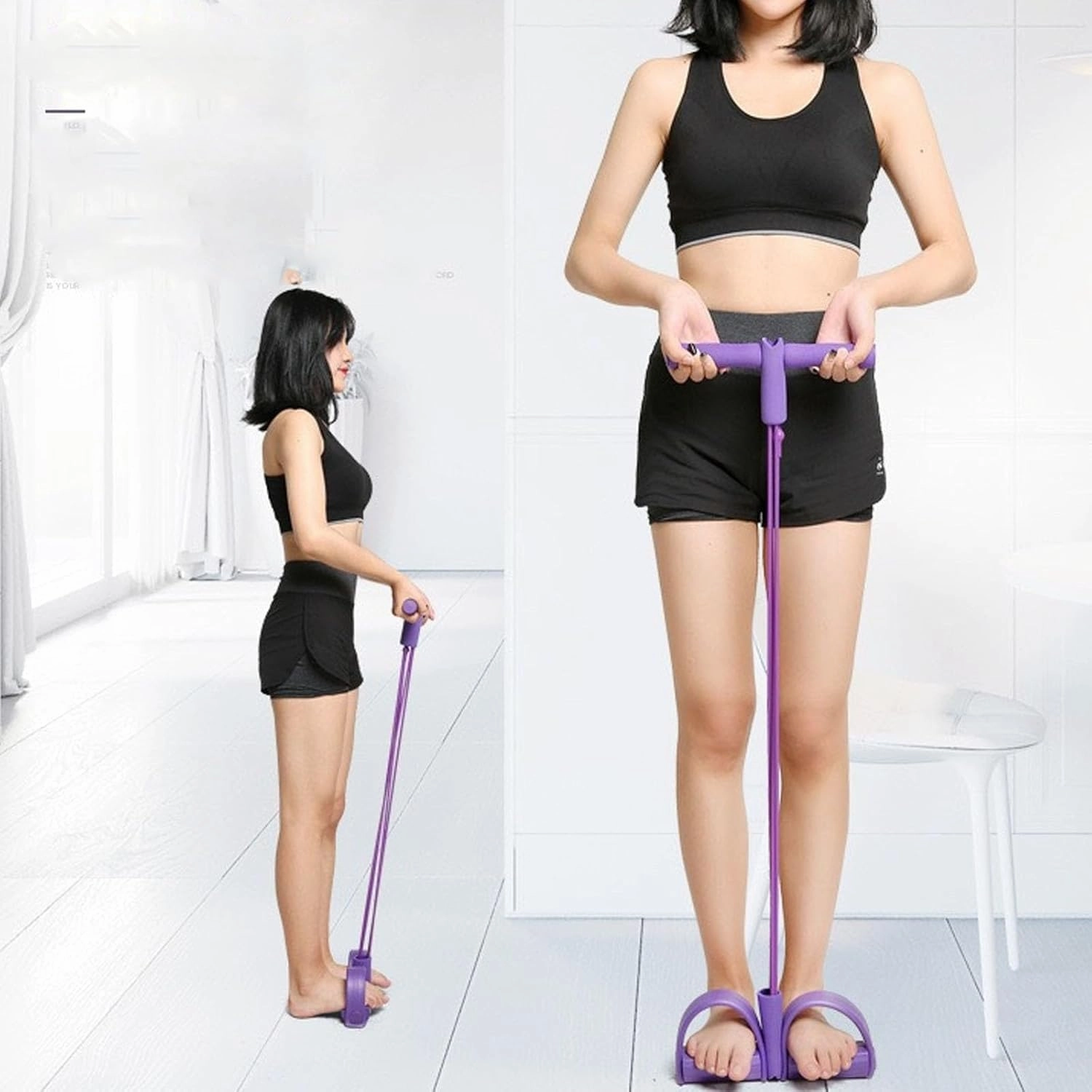 Upliftjoys Exerciser, 21 Fitness Resistance Bands-4 Tube Pedal Ankle Pull, Pedal Ankle Puller Resistance Bands, for Legs/Abdomen/Waist/Arm Stretching Training