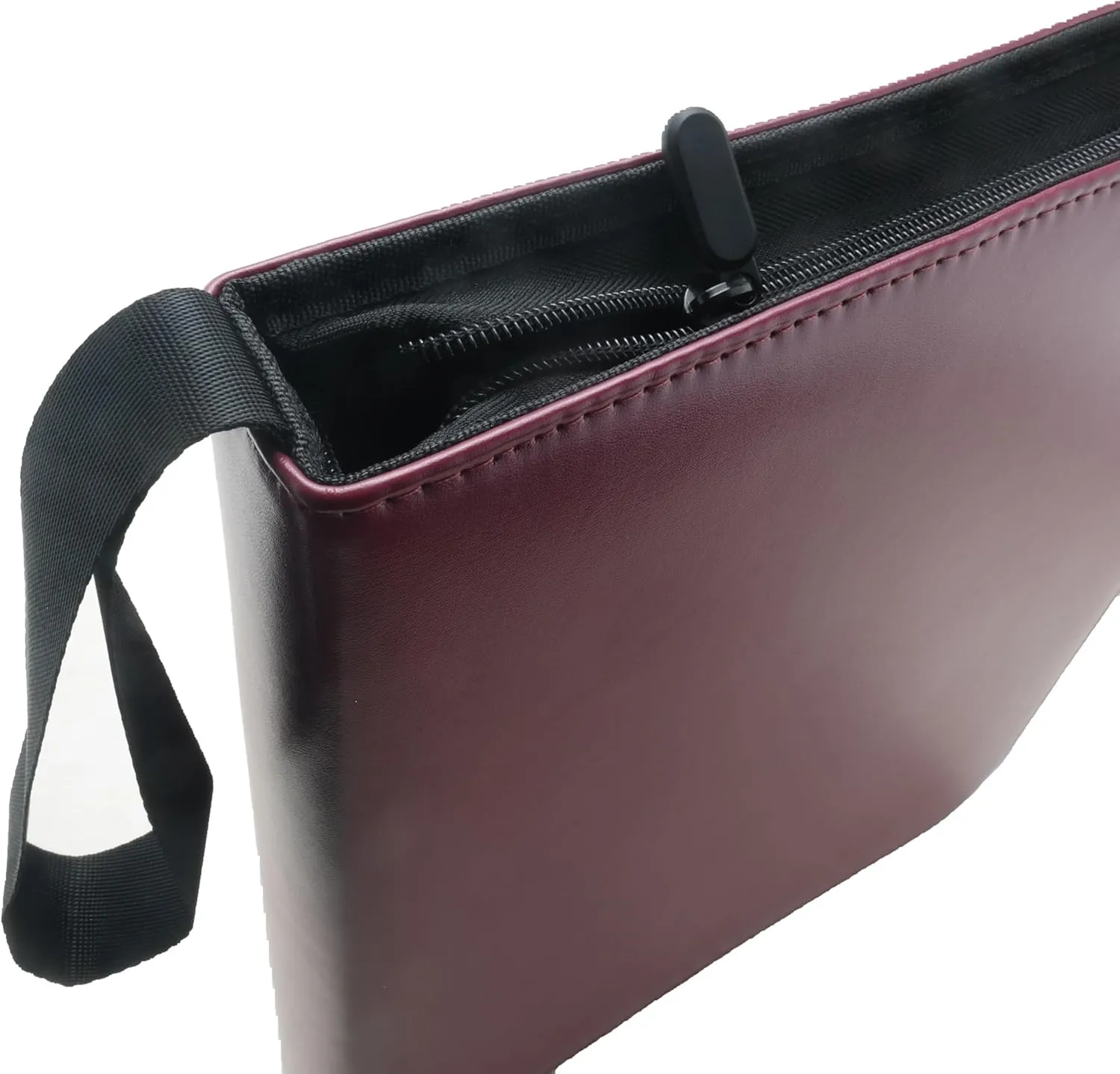 Ursae Minoris 3 D-Ring Standard Format Zipper Binder for Coins, Trading Cards, Stamps, Currency, Bank Notes, Documents, and Other Collectibles - Burgundy