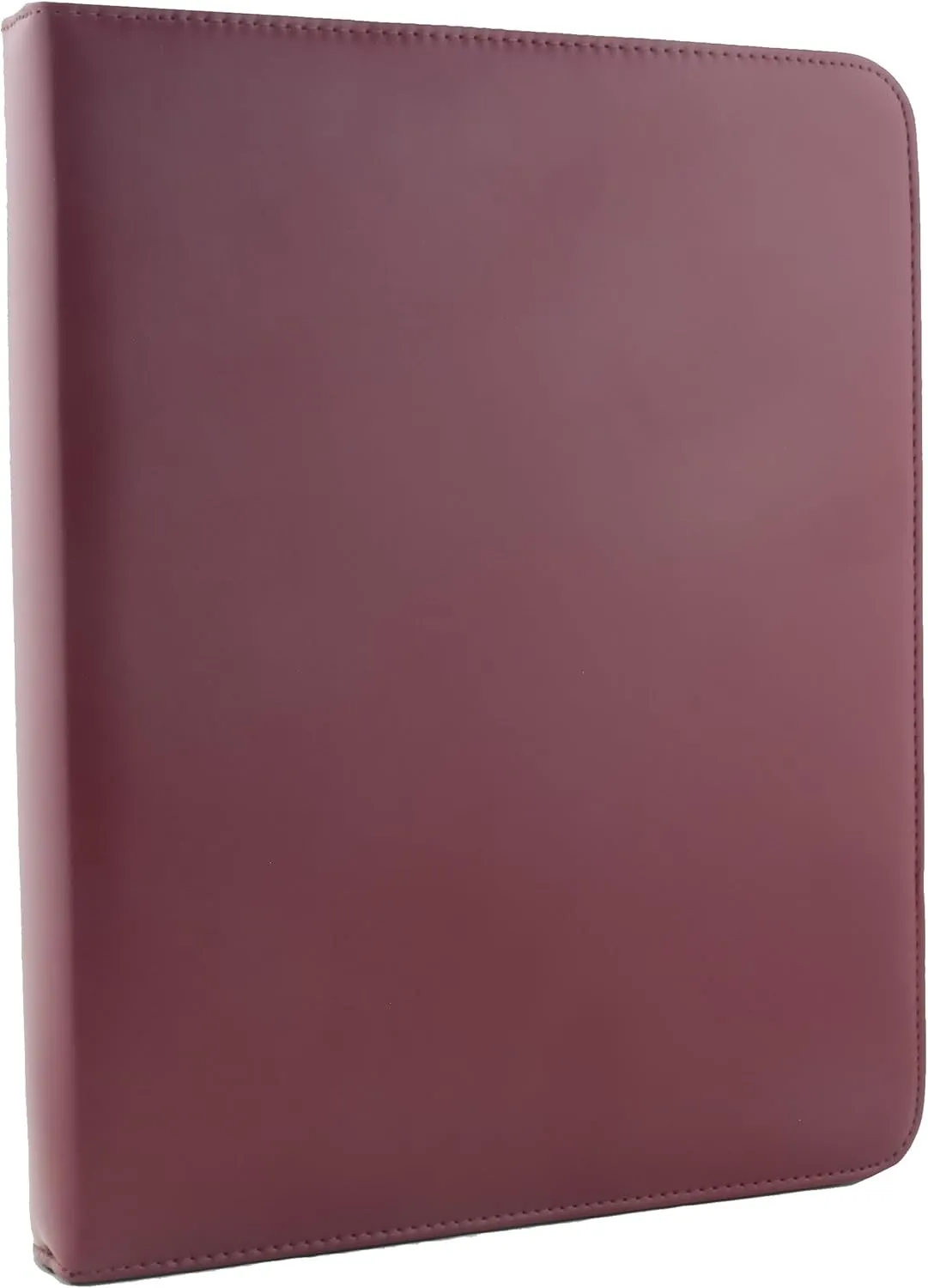 Ursae Minoris 3 D-Ring Standard Format Zipper Binder for Coins, Trading Cards, Stamps, Currency, Bank Notes, Documents, and Other Collectibles - Burgundy