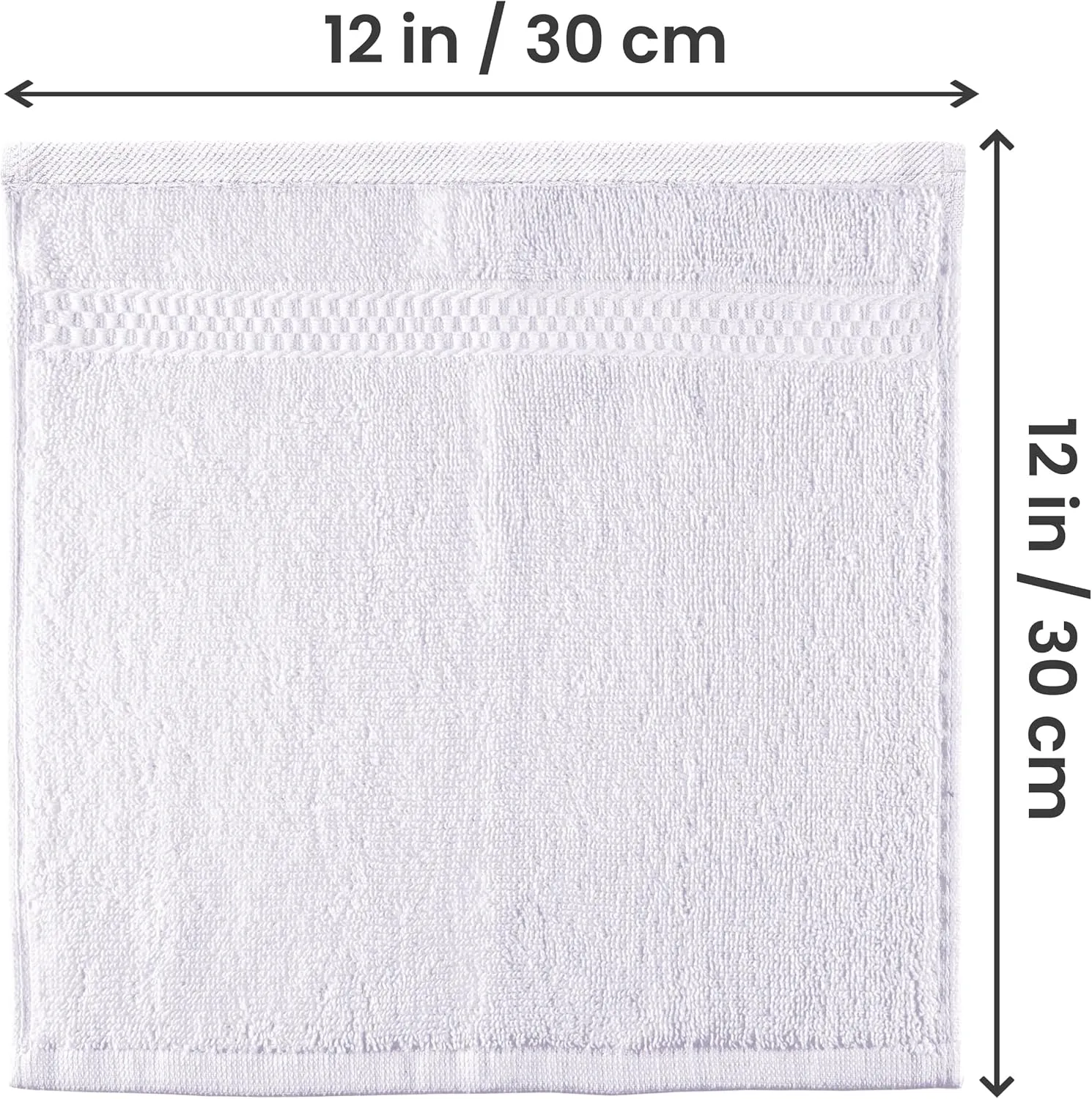 Utopia Towels 12 Pack Premium Wash Cloths Set, 12 by 12 Inches, 100% Cotton Ring Spun, Highly Absorbent and Soft Feel Essential Washcloths for Bathroom, Spa, Gym, and Face, White