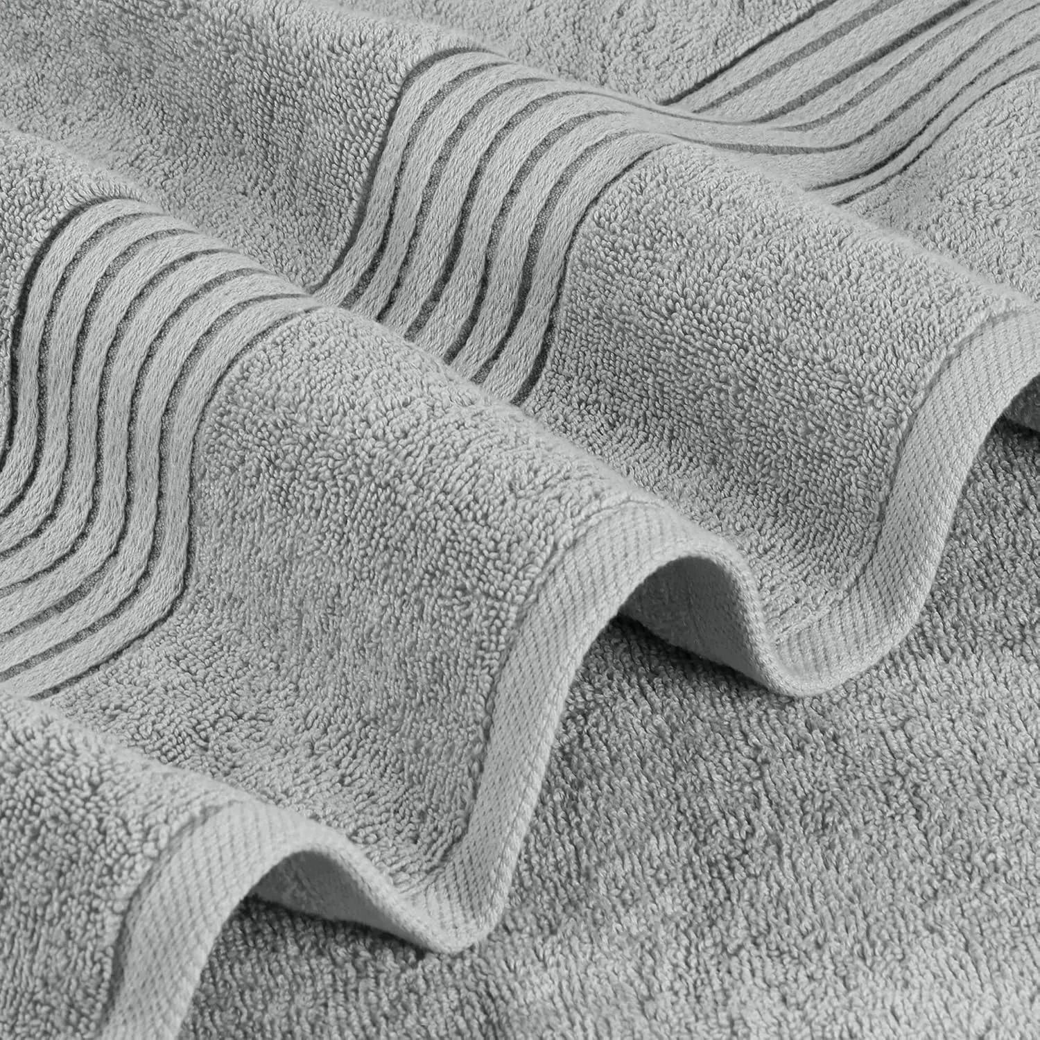 Utopia Towels 4 Pack Bath Towels Set, 27 by 54 Inches, 100% Ring Spun Cotton, Quick Dry, Highly Absorbent, Soft Feel Towels, Perfect for Daily Use, Cool Grey